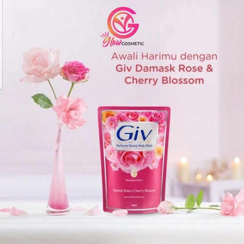 GIV BODY WASH DAMASK ROSE &amp; CHERRY BLOSSOM 450ML / N012764