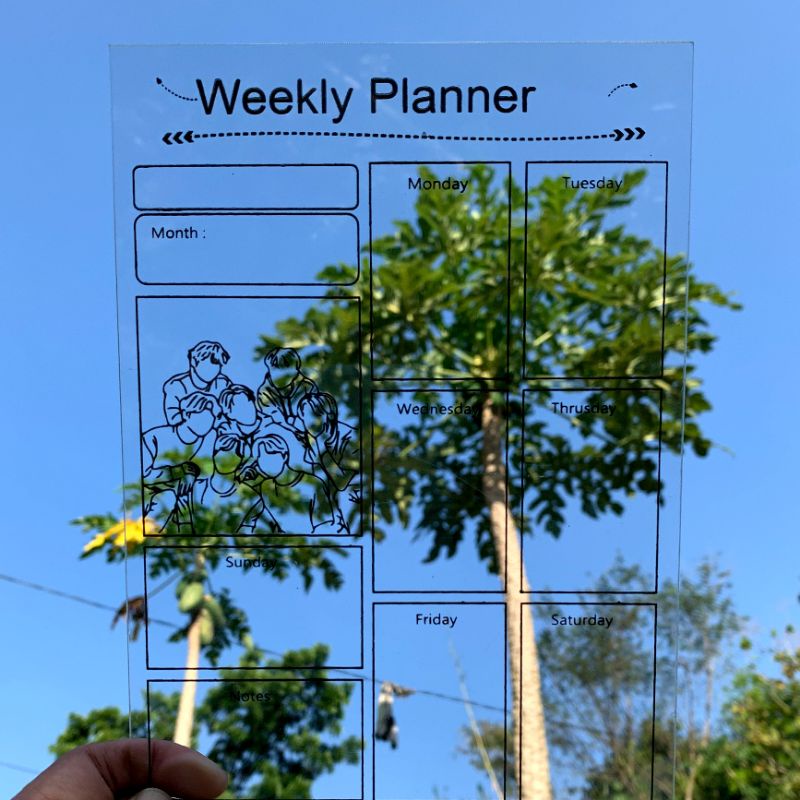 

Acrylic Bts akrilik BTS akrilik planner acrylic planner monthly planner to do lots weekly planner akrilik A5 akrilik polos papan jadwal To do list