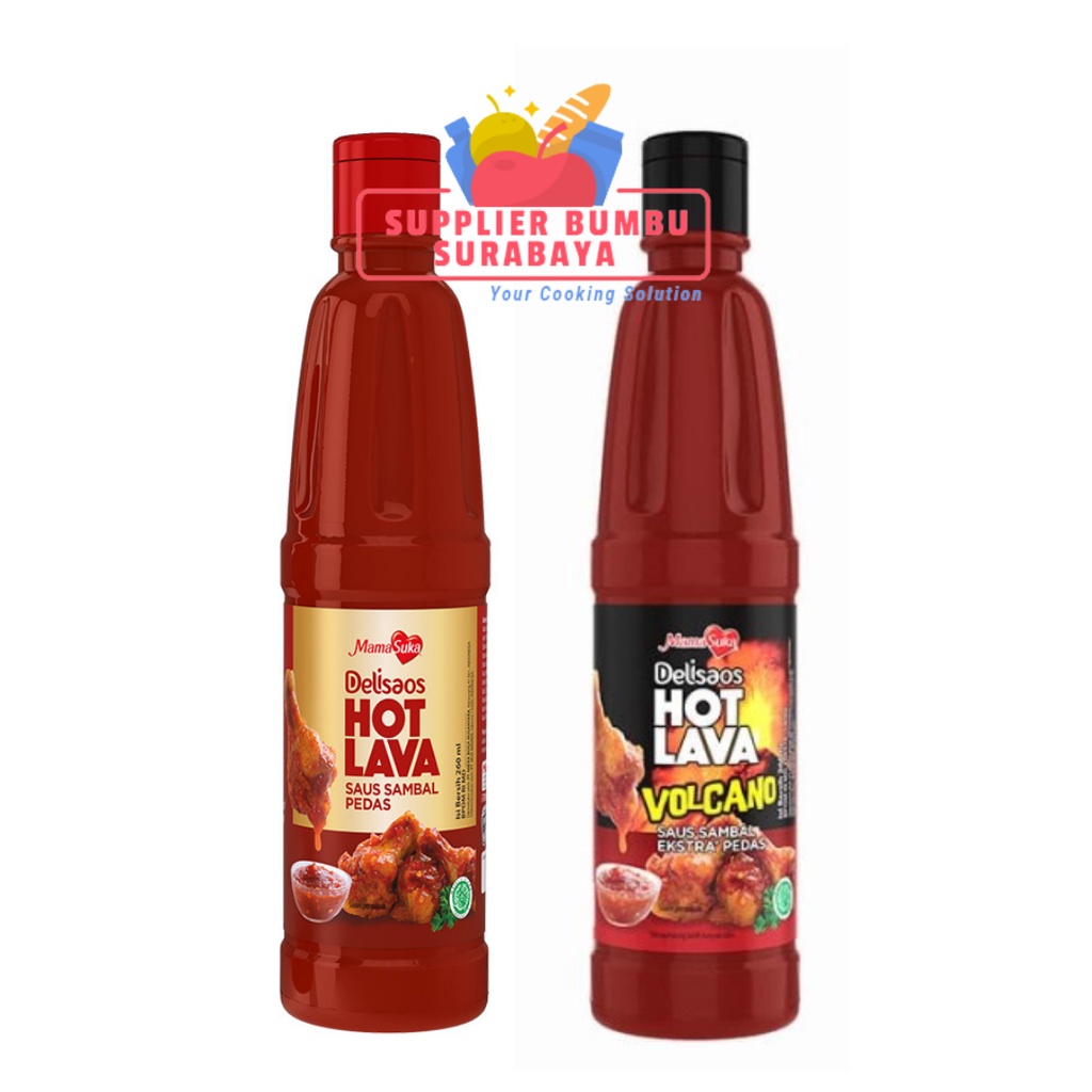 MamaSuka Delisaos Hot Lava Volcano Sauce Halal 260ml