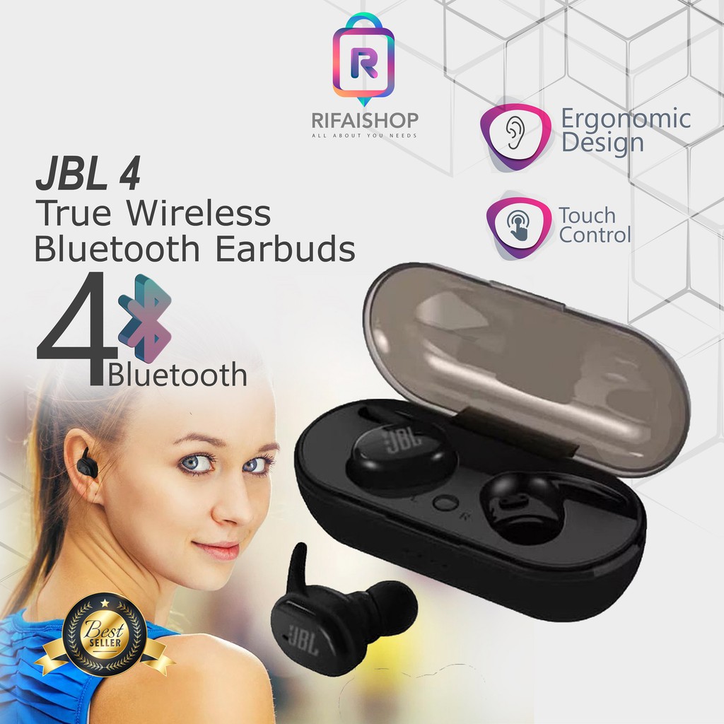 Headset Bluetooth TWS JBL-4 Sport Wireless