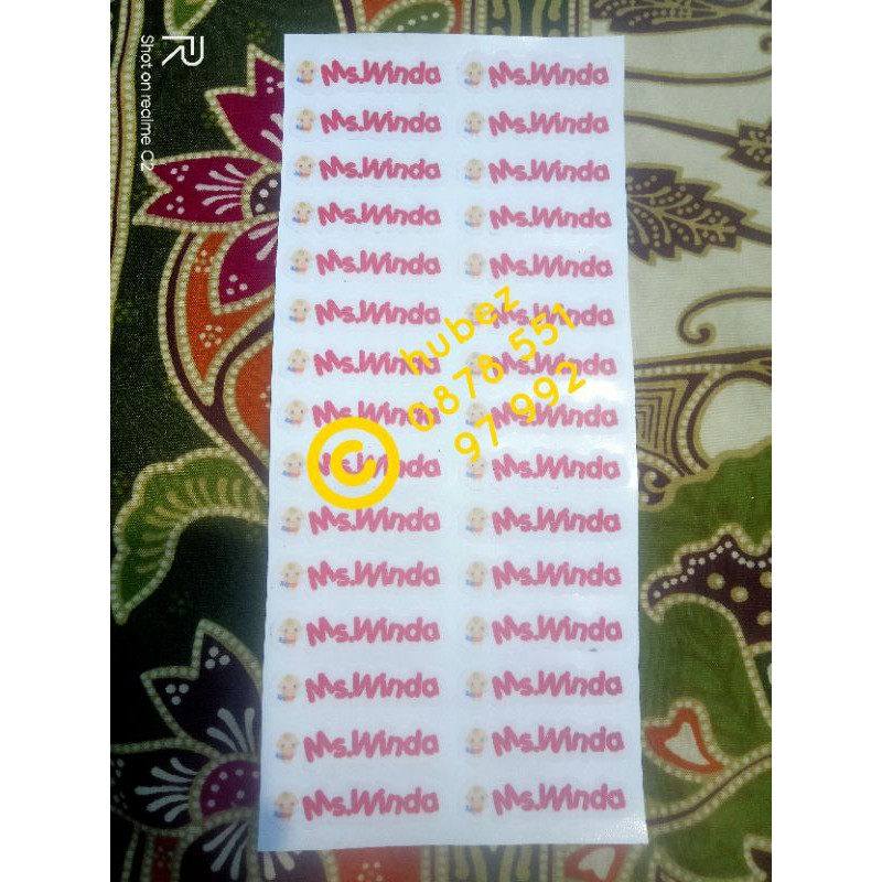 

sticker nama bentuk