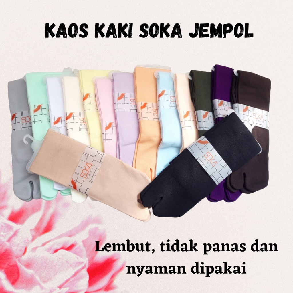 READY Kaos Kaki Soka Jempol M basic / Wanita Muslim Original Bahan Lembut