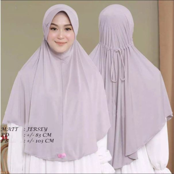 Bergo Serut Hamidah Jumbo XL / Kerudung Hijab Serut Jumbo Instant XL Jilbab Serut Jumbo XL (FREE POUCH)