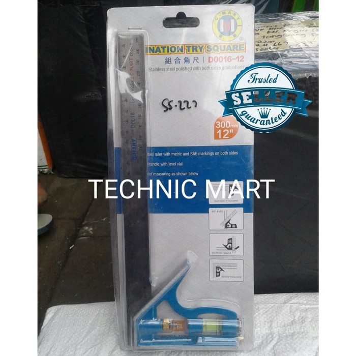 

Combination Try Square / Penggaris Siku Waterpas CMART