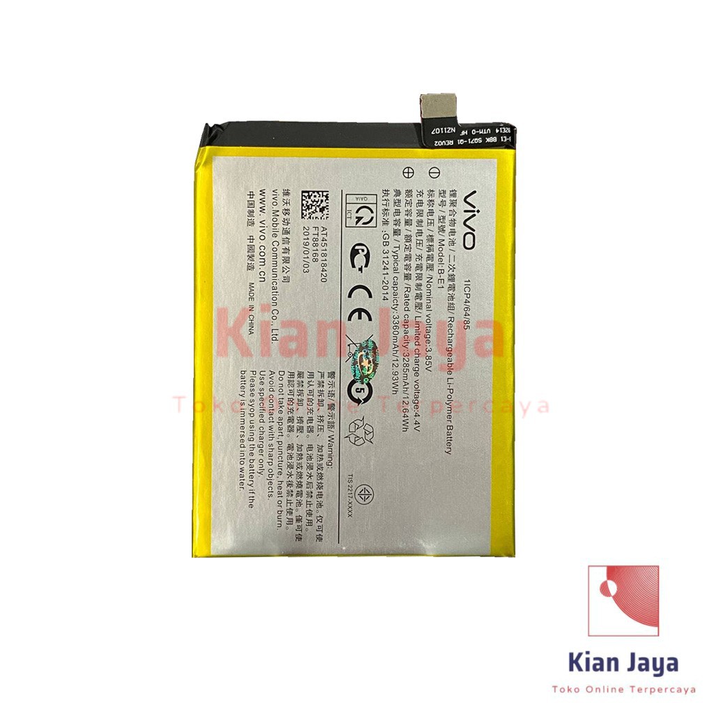 Baterai Original Vivo Y71 / B-E1 Batre Batrai Battery Hp BE1 100% Ori