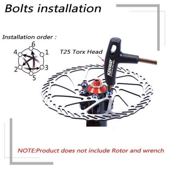 Tool T-25 Torx head Kunci baut rotor sepeda berkwalitas