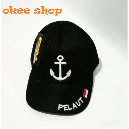Topi pria murah logo Pelaut hitam