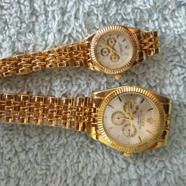 Jam Couple Rolex Gold