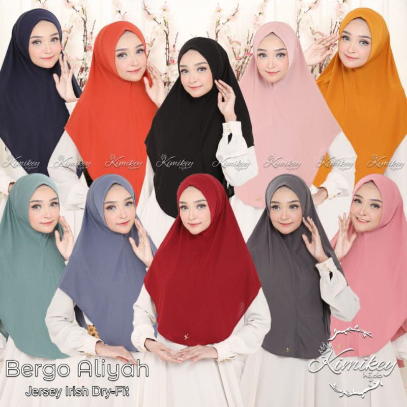 (Original Kimikey)••Hijab Bergo Aliyah Non Ped Maryam Jersey