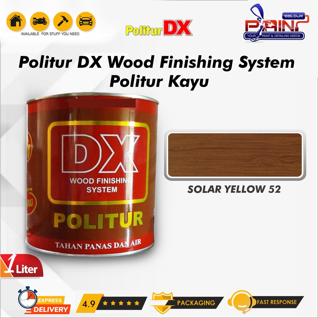 Politur DX Wood Finishing System 1L Politur Kayu - Solar Yellow 52