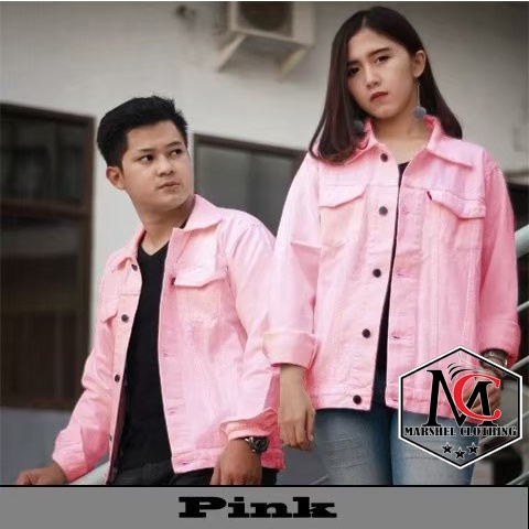 RCL - JAKET JEANS COUPLE PRIA WANITA / COUPLE WARNA OVERSIZE