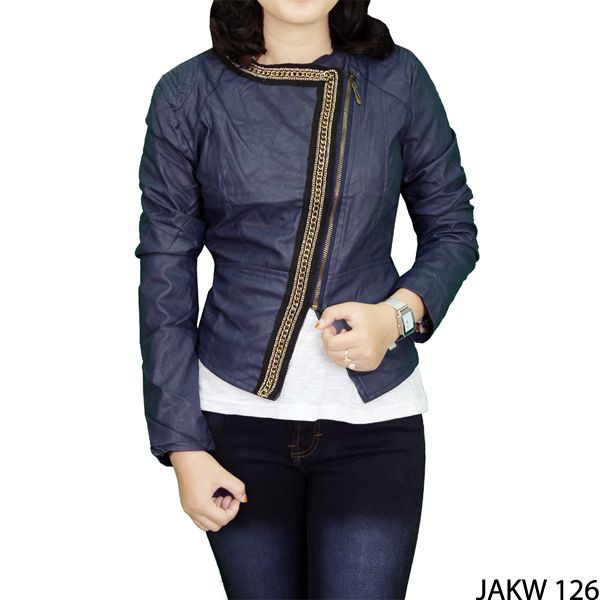 Jaket Distro Wanita Fabric Dongker – JAKW 126