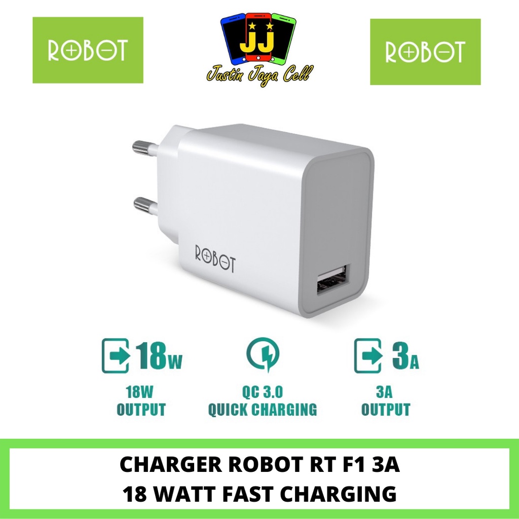 ROBOT RT-F1 Single Port Quick Charger Fast Charging Original