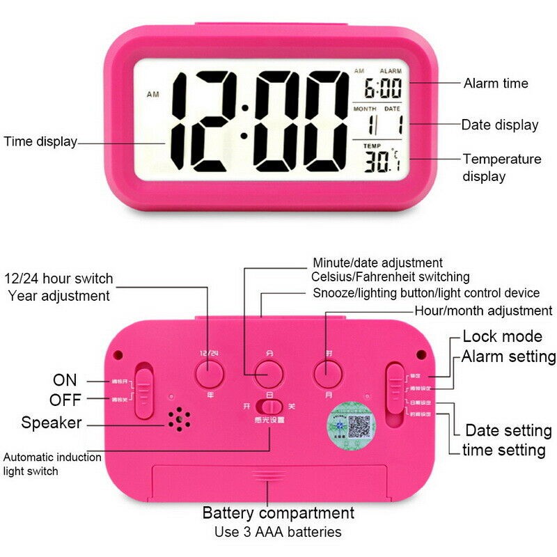 Jam Meja Pintar alarm jam Weker Digital Desktop Smart Clock - JP9901