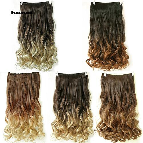 Hn Women S 24inch Clip In Sexy Long Curly Wave Synthetic Ombre