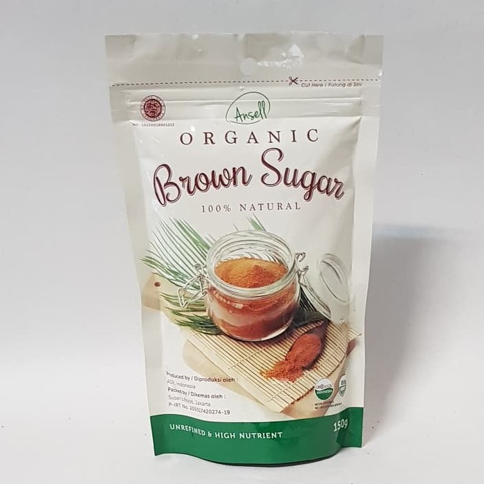 

ANSELL ORGANIC BROWN SUGAR 100% NATURAL 150 GR