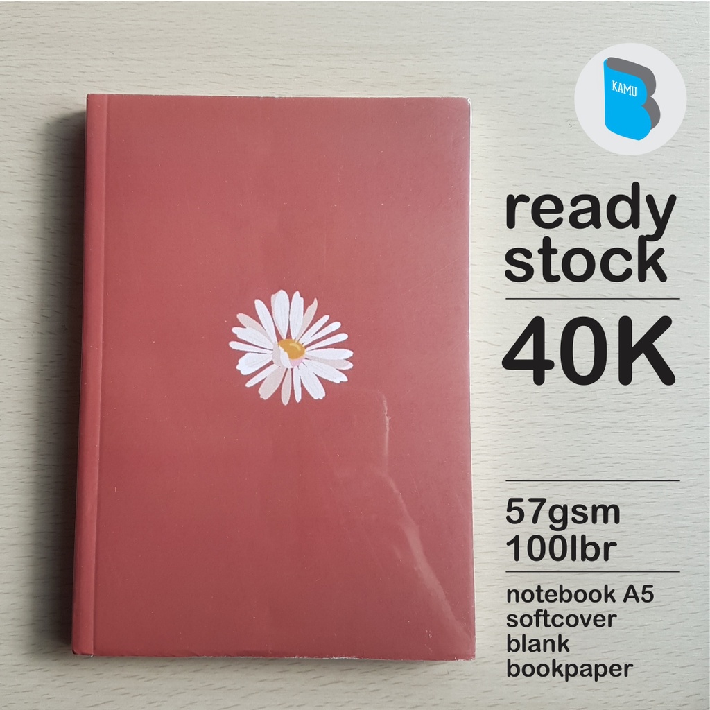 

[57/72/90 gsm] Notebook A5 Buku Catatan Diary Jurnal Bookpaper Polos - Daisy Terracota