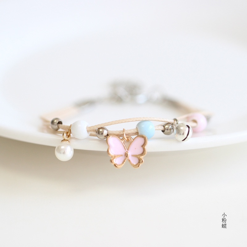 Gelang Pasangan Manik-manik Warna Persahabatan Gelang yang Dapat Disesuaikan Aksesoris Fashion