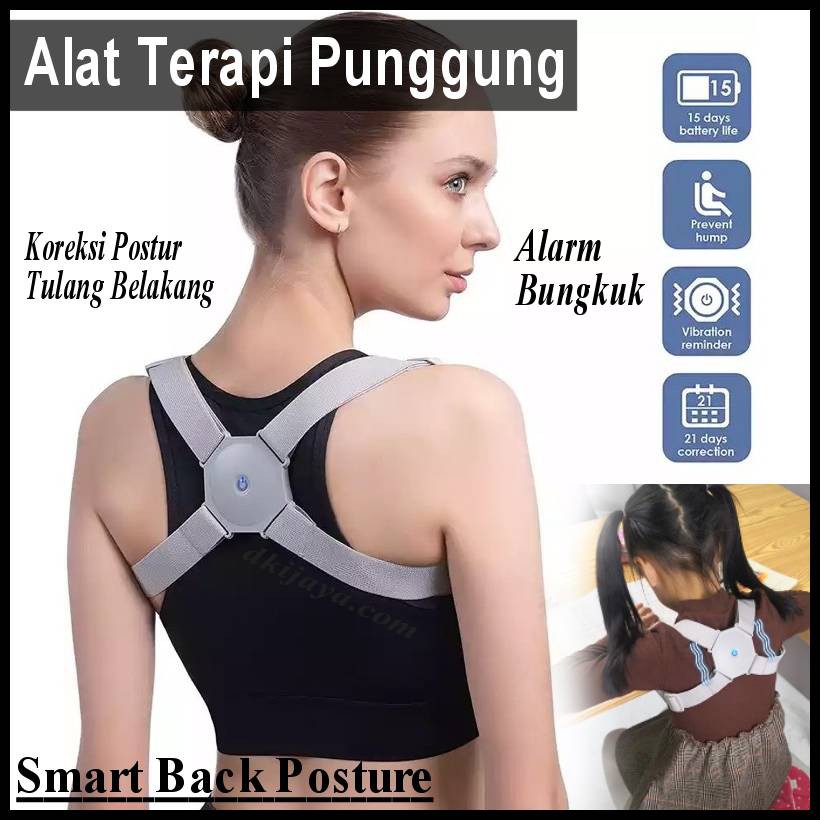 Smart Back Postur Alat Terapi Punggung Pintar Alarm Bungkuk Bongkok Penegak Korset