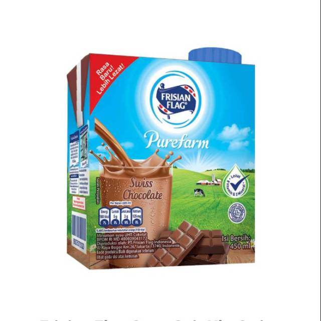Susu UHT Frisian Flag 450 ml Swiss Chocolate / Susu UHT Bendera