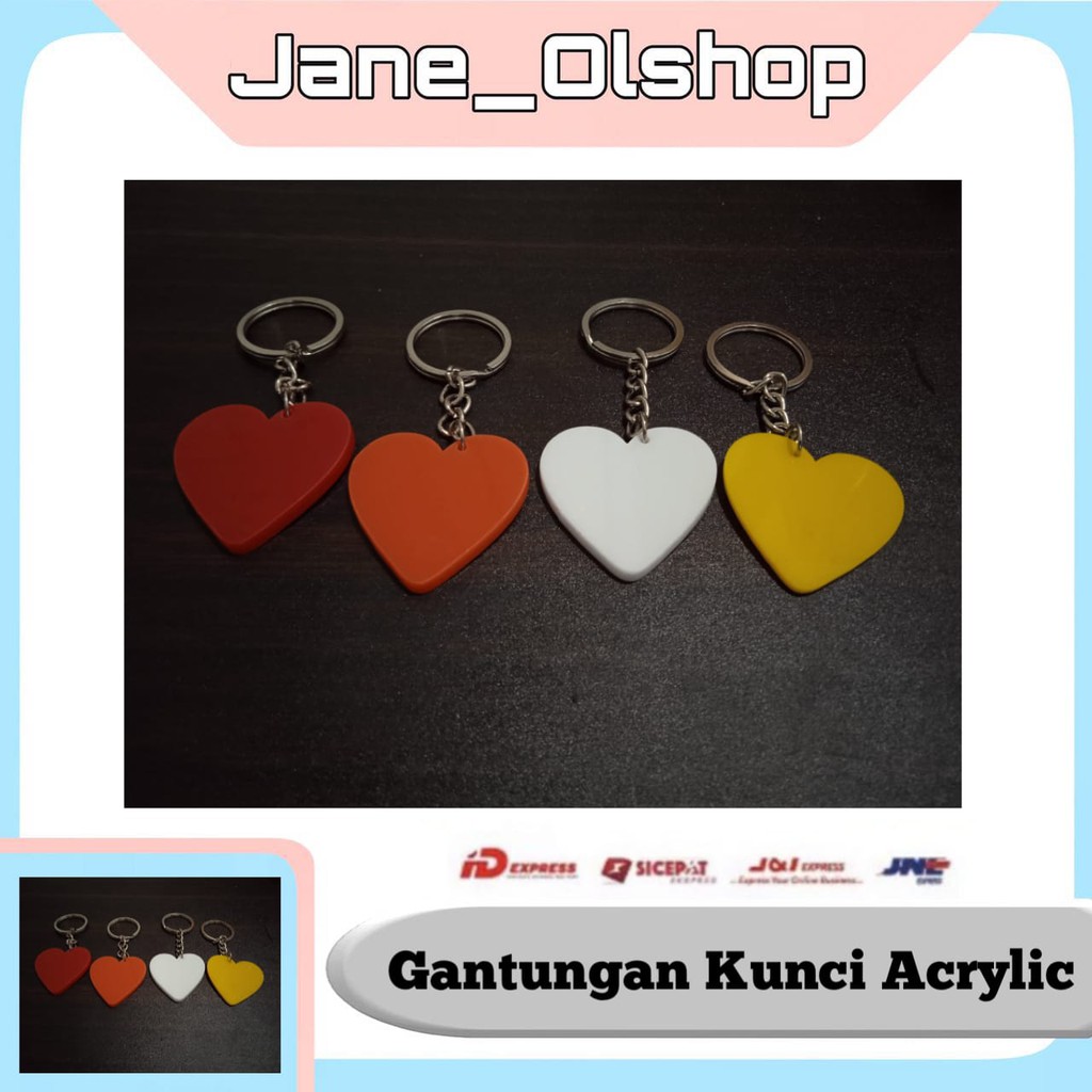 Souvenir Gantungan Kunci Acrylic Love