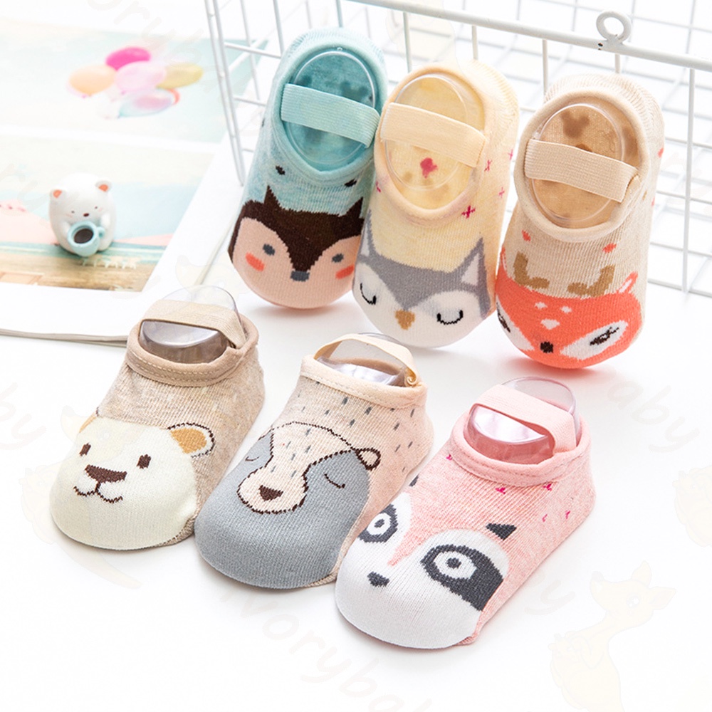 Ivorybaby Kaos kaki pendek anak bahan katun kaus kaki bayi lucu satwa