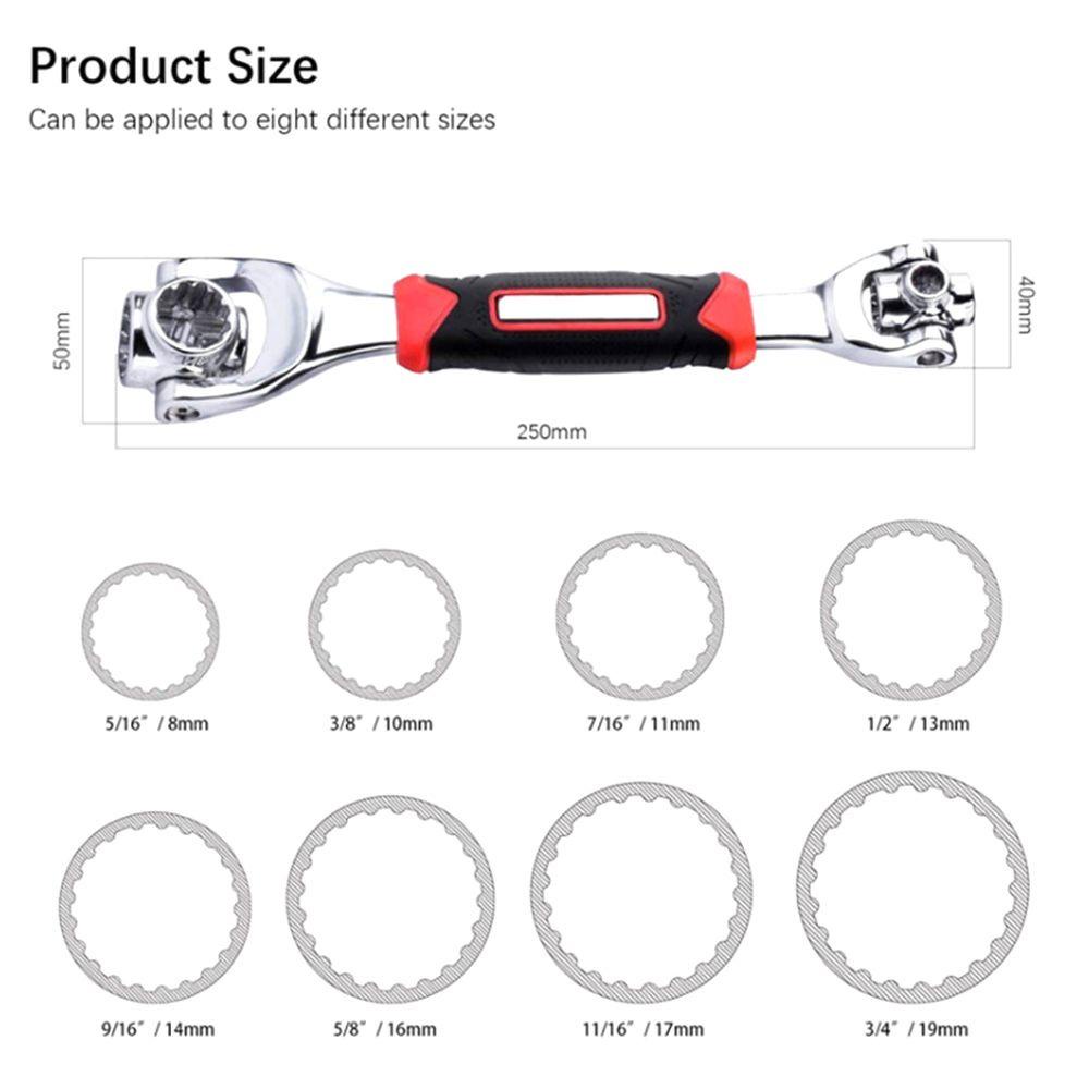 Solighter Ratchet Spanner Sepeda Rumah Kunci Pipa Multi-Fungsi Memperbaiki Tubing Wrench Aksesoris Bersepeda Hexagon Wrench