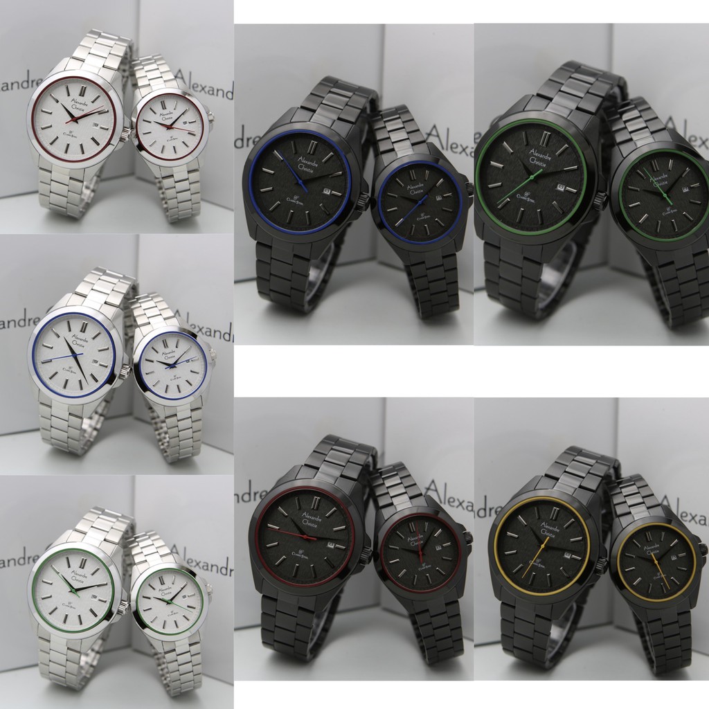 JAM TANGAN ALEXANDRE CHRISTIE COUPLE (PRIA/WANITA) AC 8644 ORIGINAL