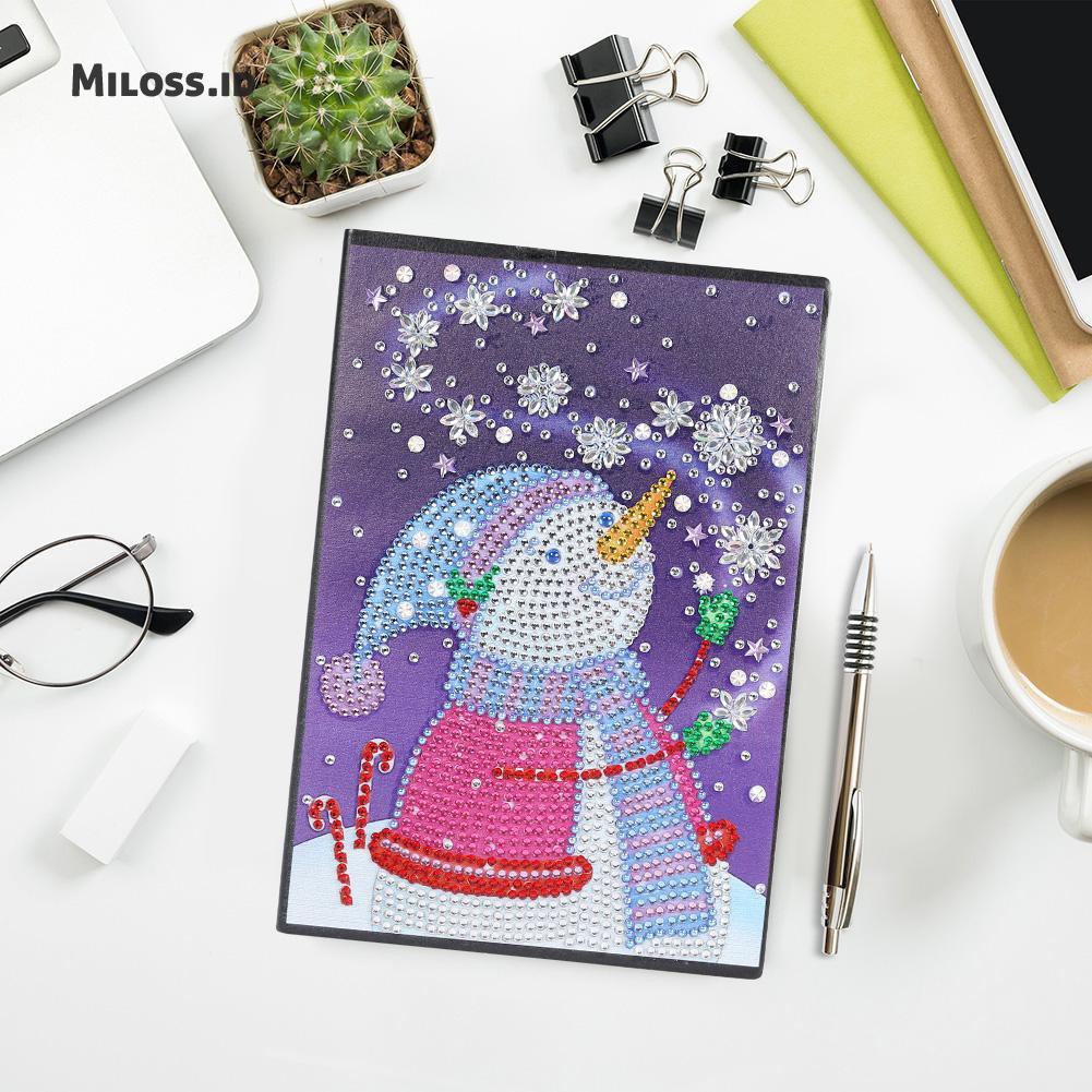 Mi DIY Lukisan Diamond 5D Dengan Gambar Manusia Salju Bernuansa Natal Untuk Hiasan Dekorasi Rumah