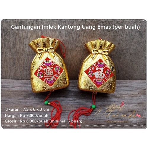 

IMLK-45: Gantungan Imlek Kantong Uang Emas