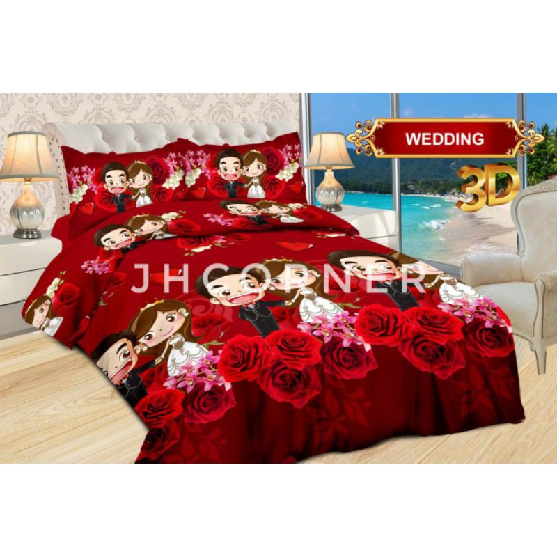Set Bedcover Bonita Size 180x200cm 6kaki King Size Bed No 1 Termurah Terlaris Motif Wedding Shopee Indonesia