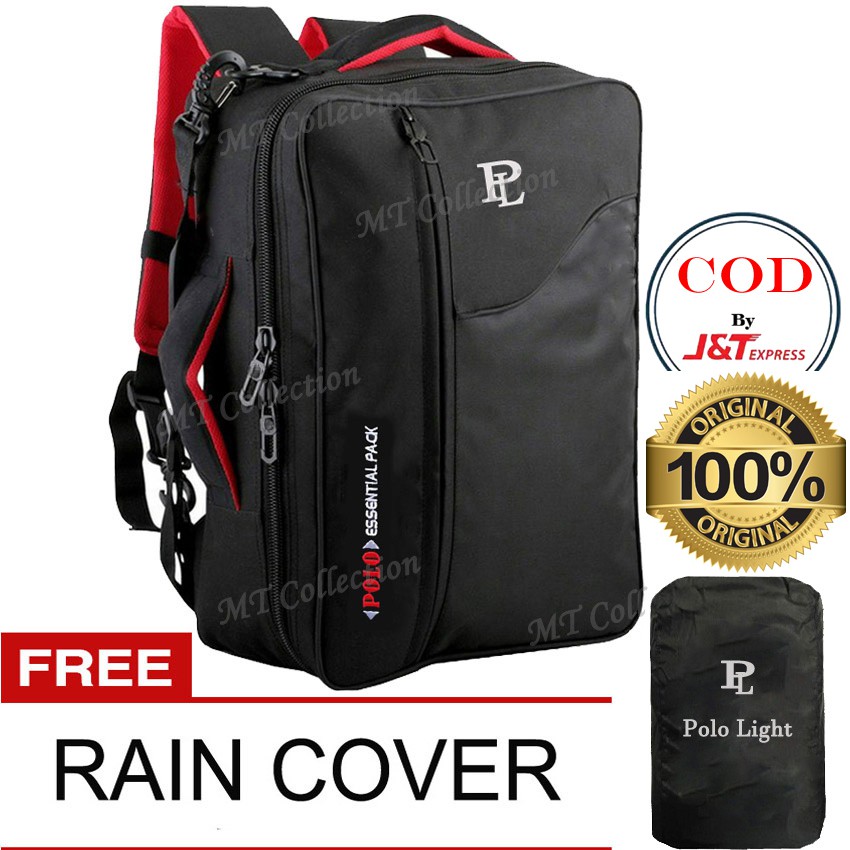 Polo Light Tas Ransel Day Pack 3in1 (Free Rain Cover)