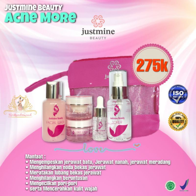 Justmine Beauty Skincare Original paket Remove/Acne More/Ultima Bpom Mengatasi Jerawat, Flek Hitam dan Kulit Sensitiif-4