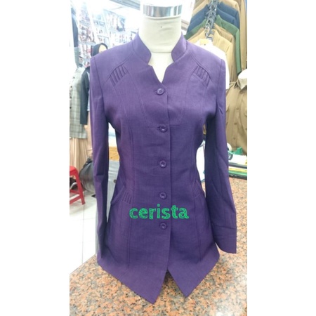 blazer cerista Ungu tua  set rok