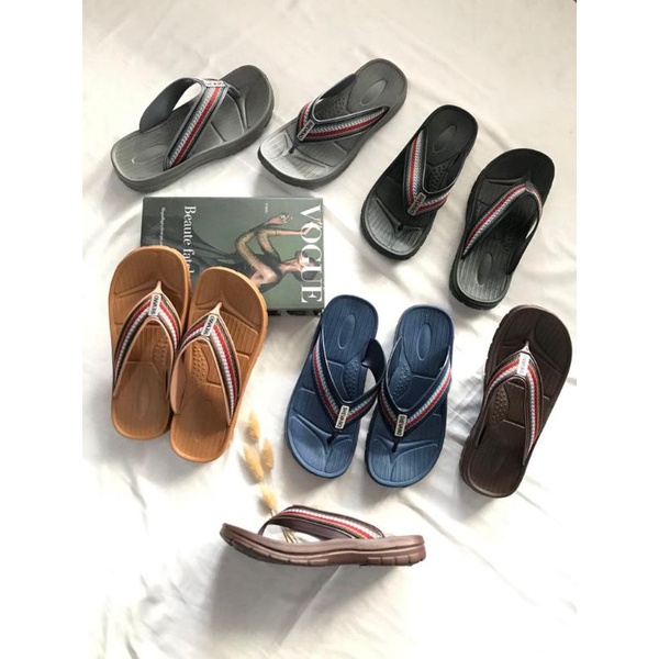 Sandal Cowok Japit Motif Bisbane Lokal Shevano SN