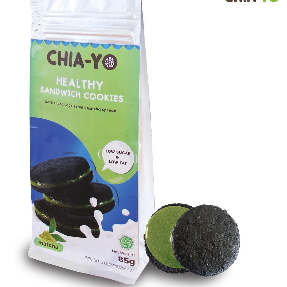 

Ready Stock 70SKR Chia-Yo Matcha Sandwich Cookies 85gr - Snack Sehat - Jagapati Z41 Bestseller