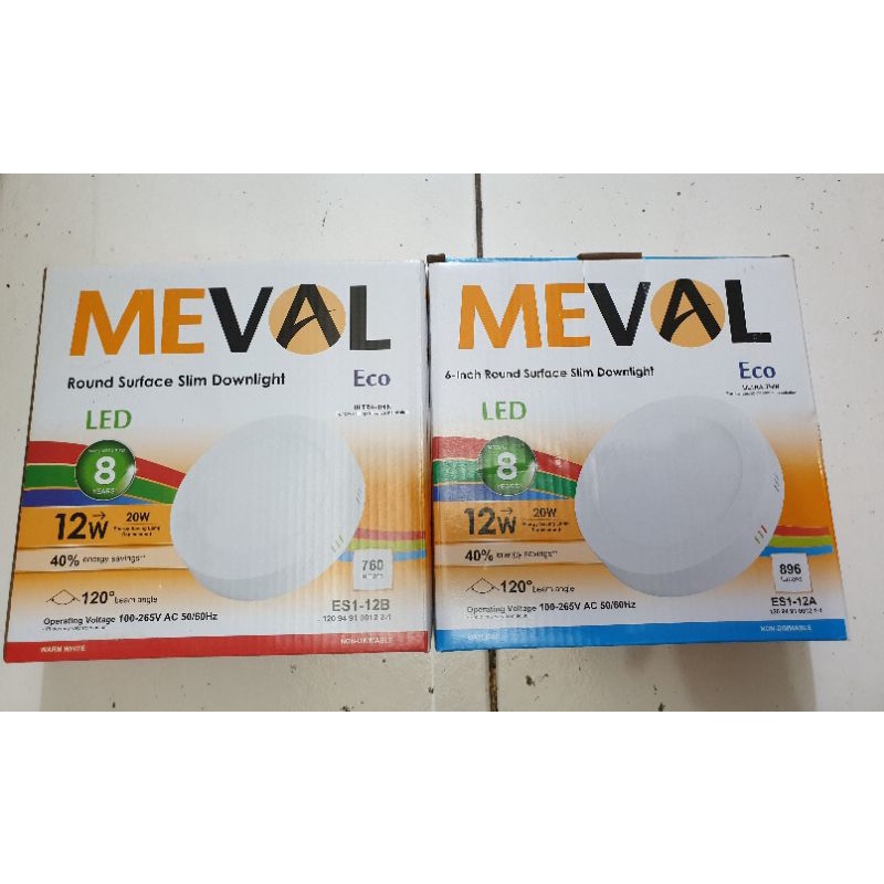 Meval Led Panel Eco Outbow 12w Bulat. Downlight OB 12 Watt.Tempel plavon