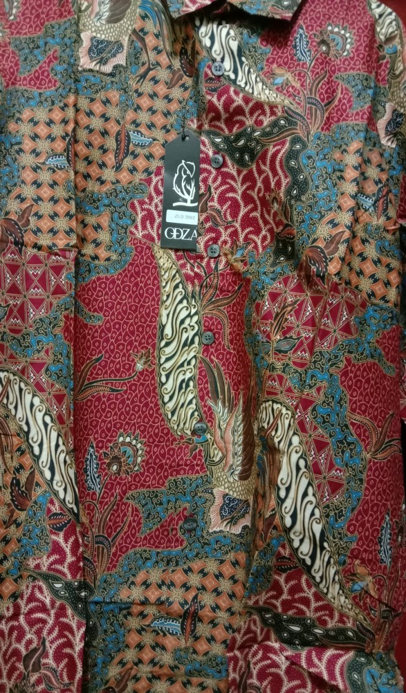 Odza Kemeja Batik Pria Lengan Panjang Baju Pria Batik Modern Populer Prayata