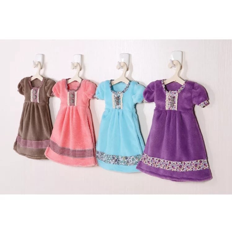 Lap Tangan Gantung Bahan Microfiber Model Dress Unik Serbet Tangan Handuk Import Serbaguna / Hand Towel Dapur Unik Untuk Wastafel Serbet Lucu