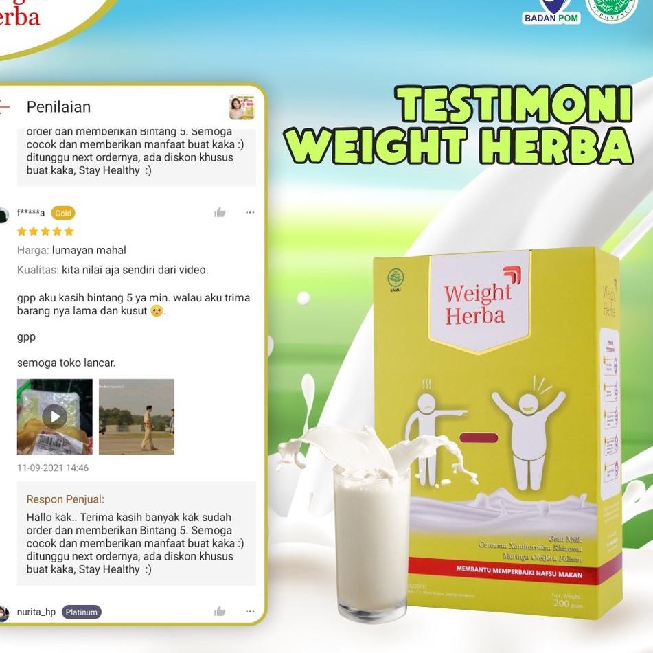 

Trend - Paket 2 Box Badan Berisi - Susu Kambing Nutrisi Weight Herba Tingkatkan Nafsu Makan & Penggemuk Badan Perlancar Saluran Pencernaan Menambah Protein Tubuh Isi 200gr