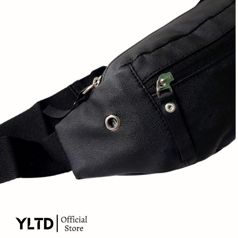 Rancis Jaya - Waistbag YLTD Bahan Kulit Sintetis Anti Air | Tas Selempang Ferari Unisex Waterproof