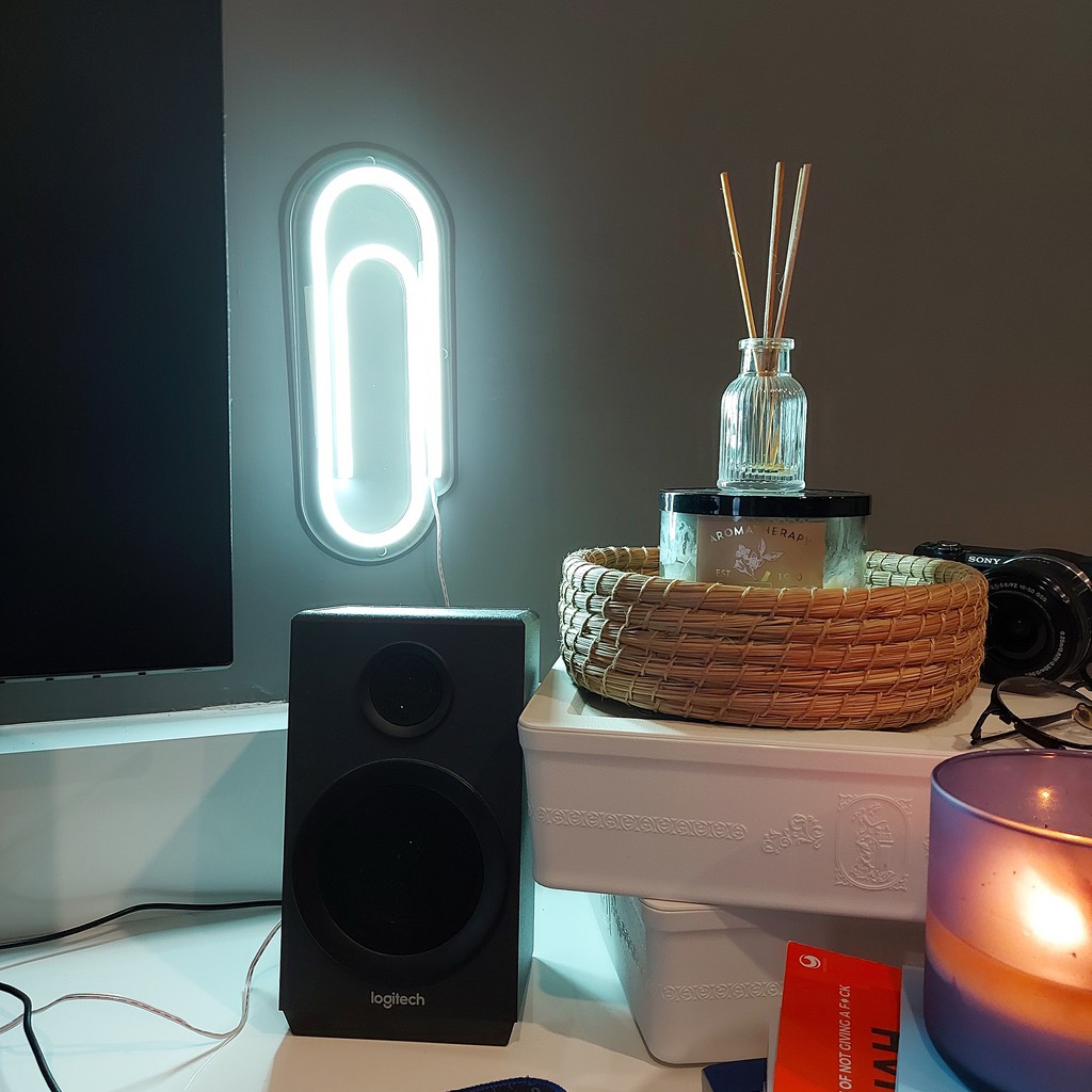 NEON LED BENTUK PAPERCLIP / NEON GAMBAR PAPERCLIP / NEON GAMBAR PENJEPIT KERTAS