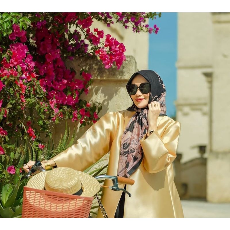 Buttonscarves Voal Reguler Chain 2 LA Bella Series - Nera