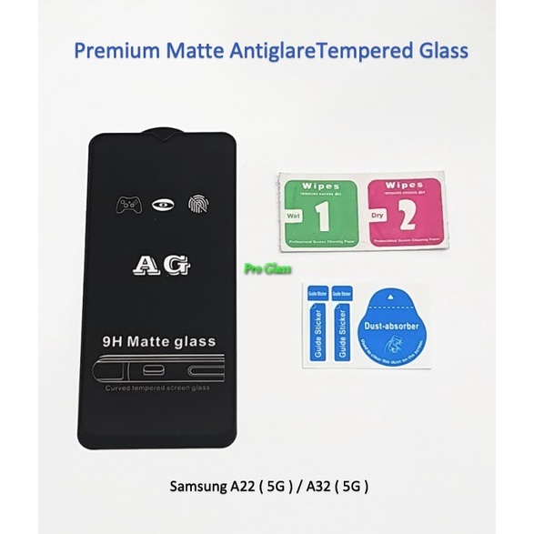 Samsung A22 / A32 5G FULL COVER ANTI GLARE / DOFF Premium Tempered Glass