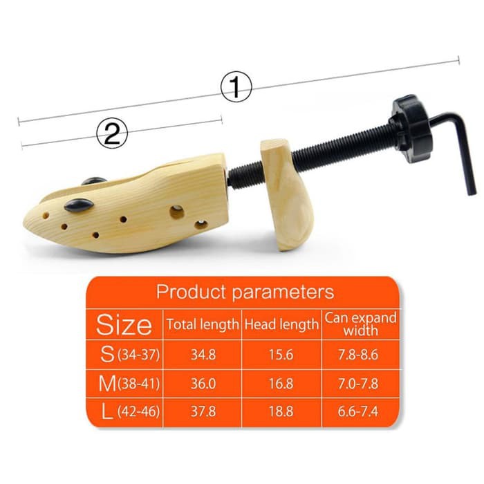 ORIGINAL Shoes Stretcher Expander Shoe Bunion Pembesar Ukuran Sepatu Bahan Kayu