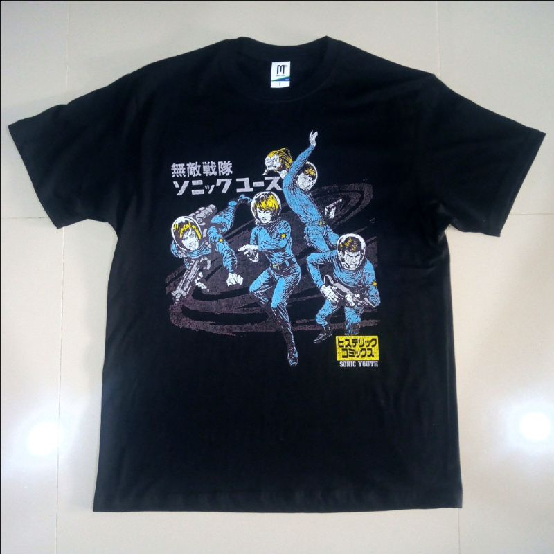 Sonic Youth Rock Band Dirty Japan Tour Vintage T-shirt/Kaos Band Rock Sonic Youth Anime Dirty Japan 