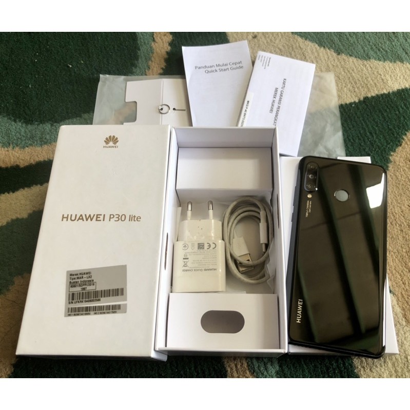 Huawei p30 lite ram 6 / 128 gb black resmi fullset