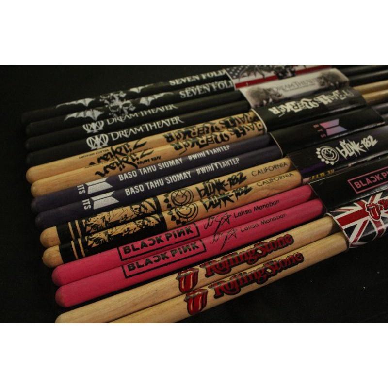 STIK DRUM MURAH BTS, BLACKPINK, A7X, DREAM THEATER, TRAVIS, BLINK182, ROLLING STONE