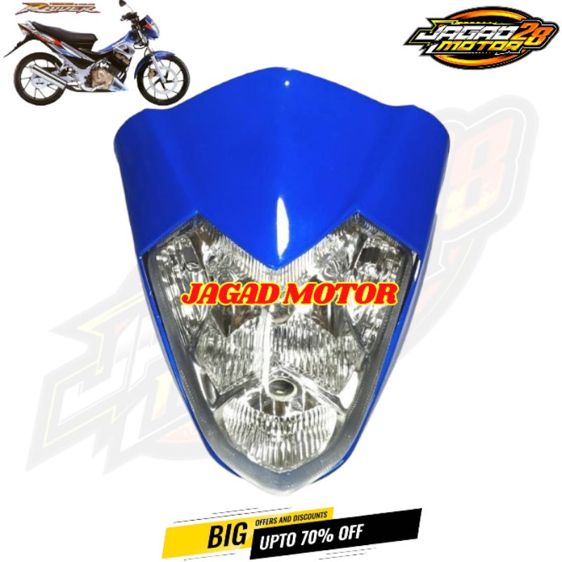 Batok Satria Fu Thailand CBU Biru / Kepala Satria Fu Thailand CBU F 150 Biru / Lampu Depan Satria Fu Thailand CBU Biru / Reflektor Depan Satria Fu Thailand CBU Biru