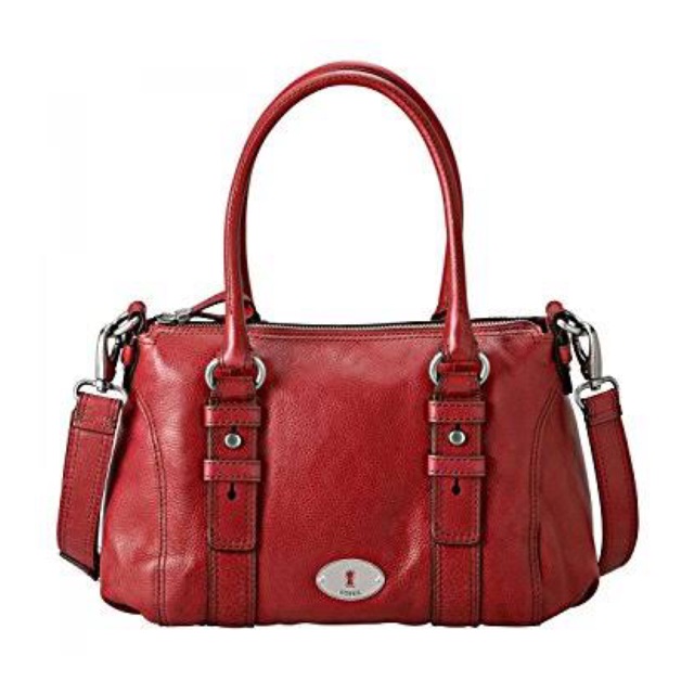 Fossil Maddox Satchel Claret Red